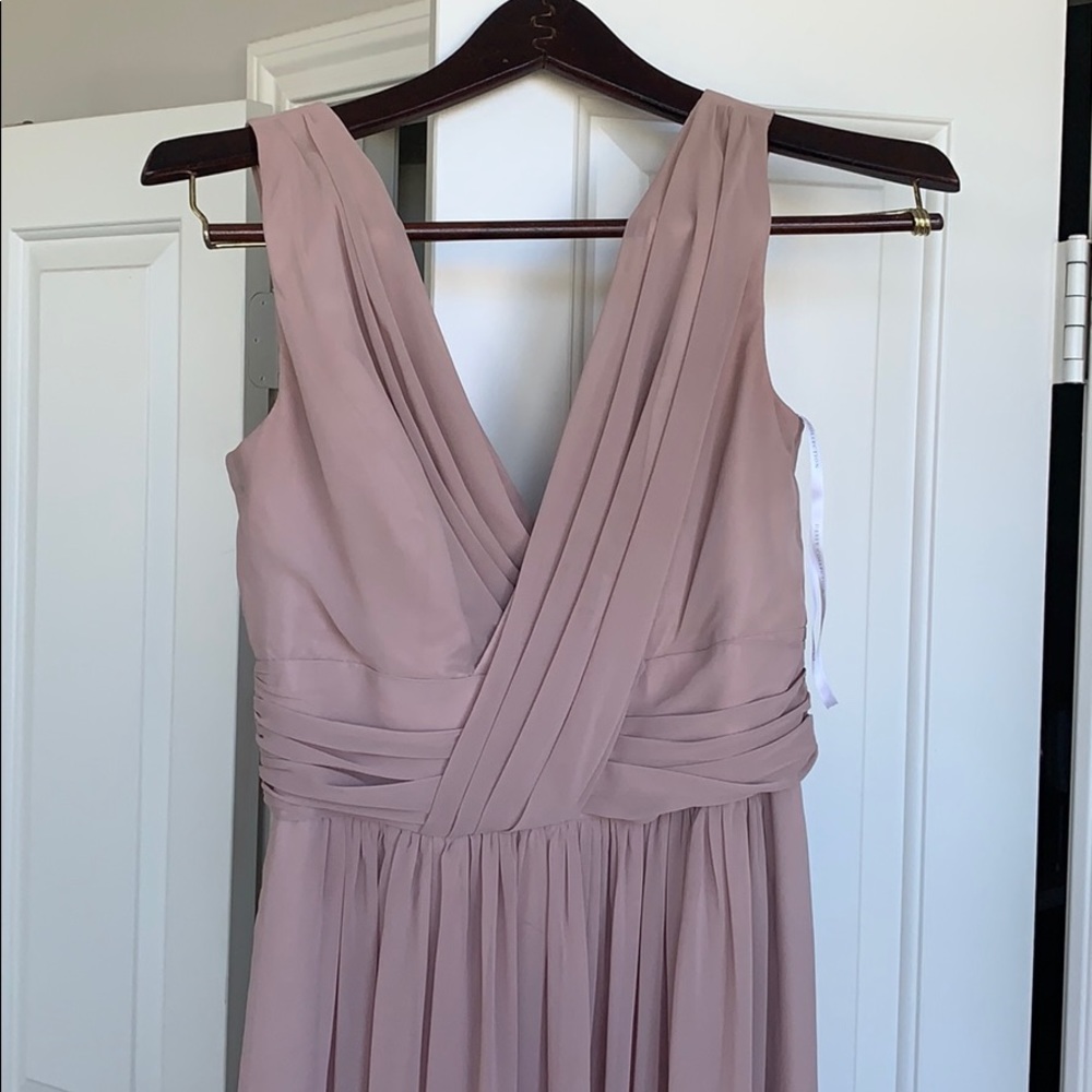 Dessy 2894 color Topaz chiffon dress